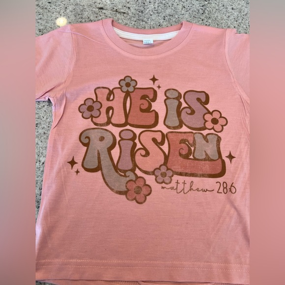 He is Risen Toddler Girl Shirt 2T - Picture 2 of 4